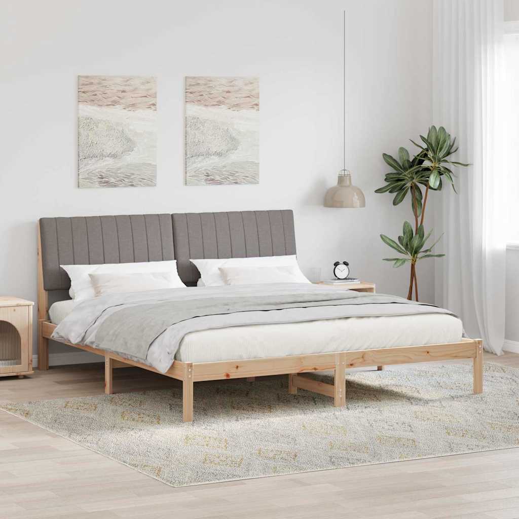 Cadre de lit avec tête de lit Marron 180 x 200 cm Pin massif - XIOS