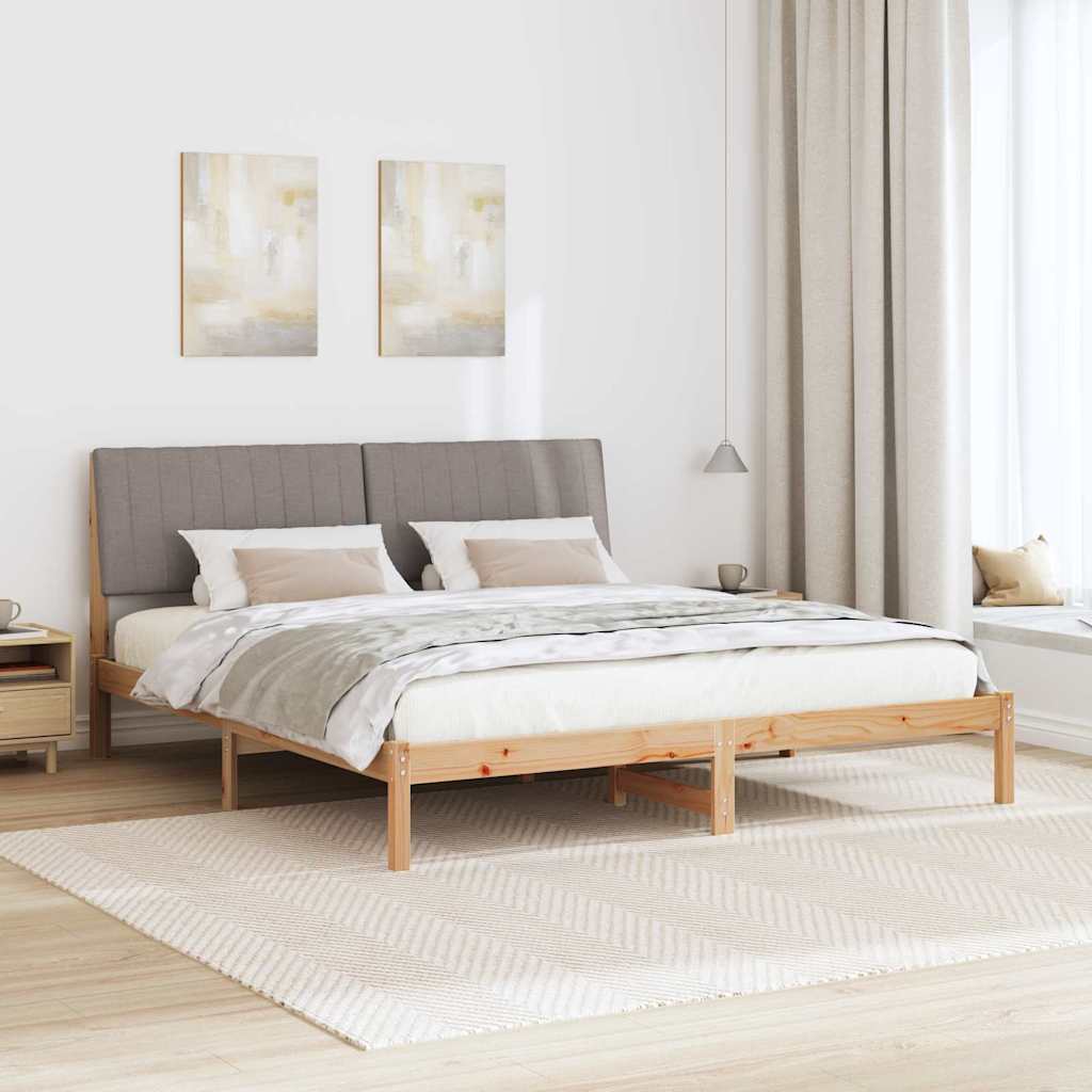 Cadre de lit avec tête de lit Marron 180 x 200 cm Pin massif - XIOS