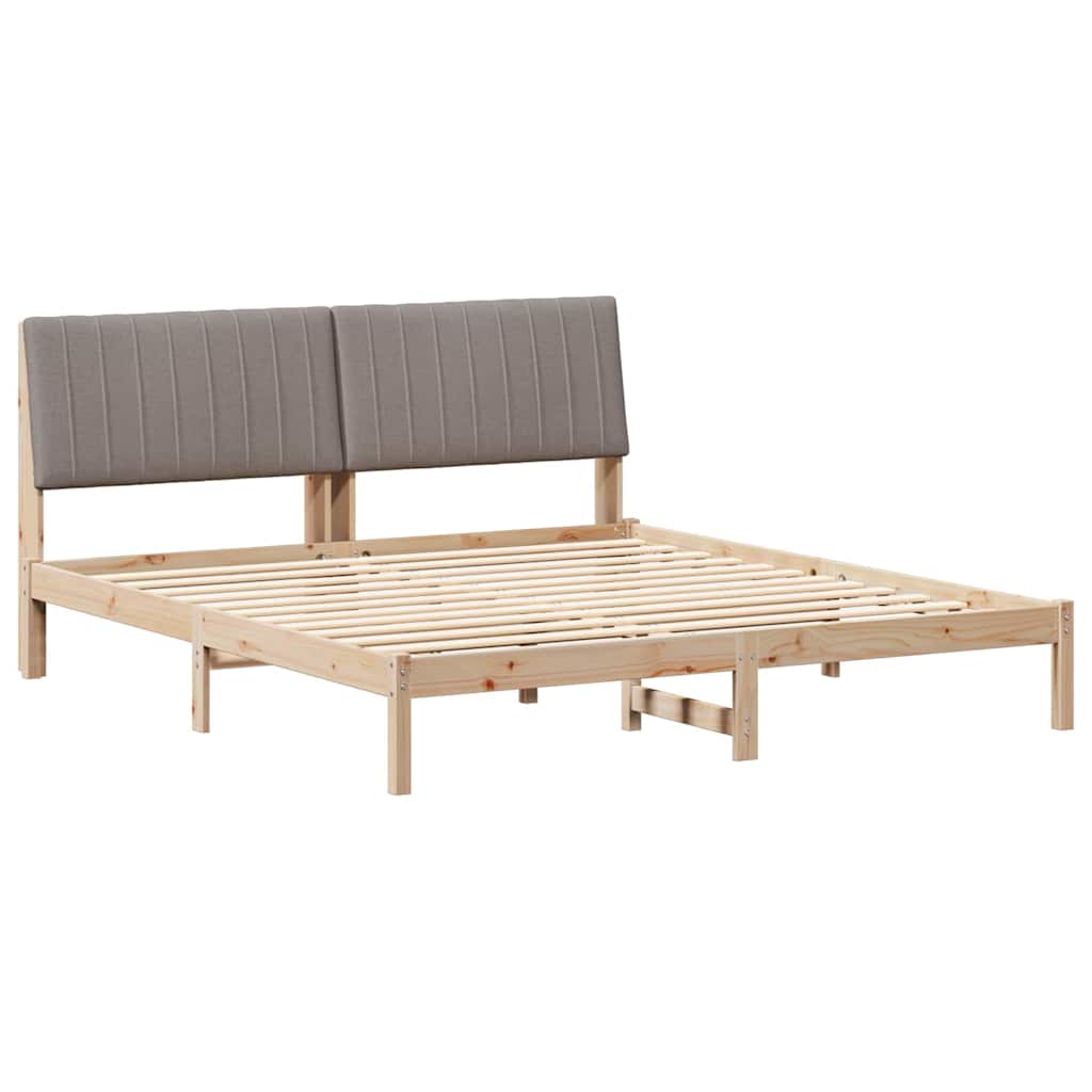Cadre de lit avec tête de lit Marron 180 x 200 cm Pin massif - XIOS