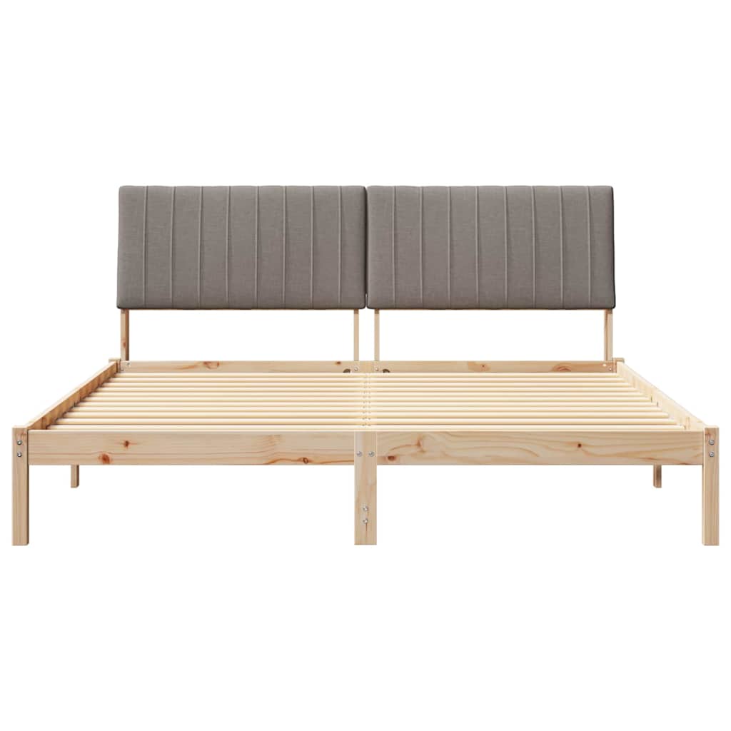 Cadre de lit avec tête de lit Marron 180 x 200 cm Pin massif - XIOS