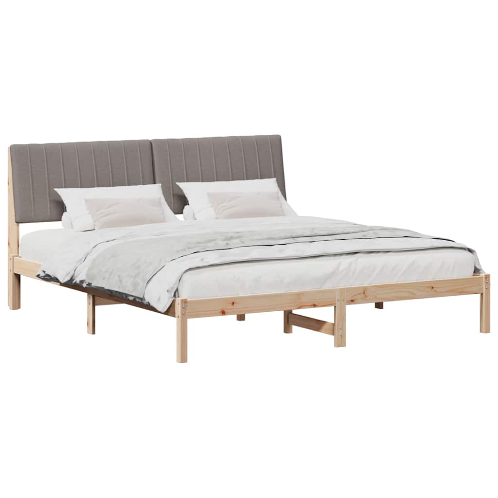 Cadre de lit avec tête de lit Marron 180 x 200 cm Pin massif - XIOS