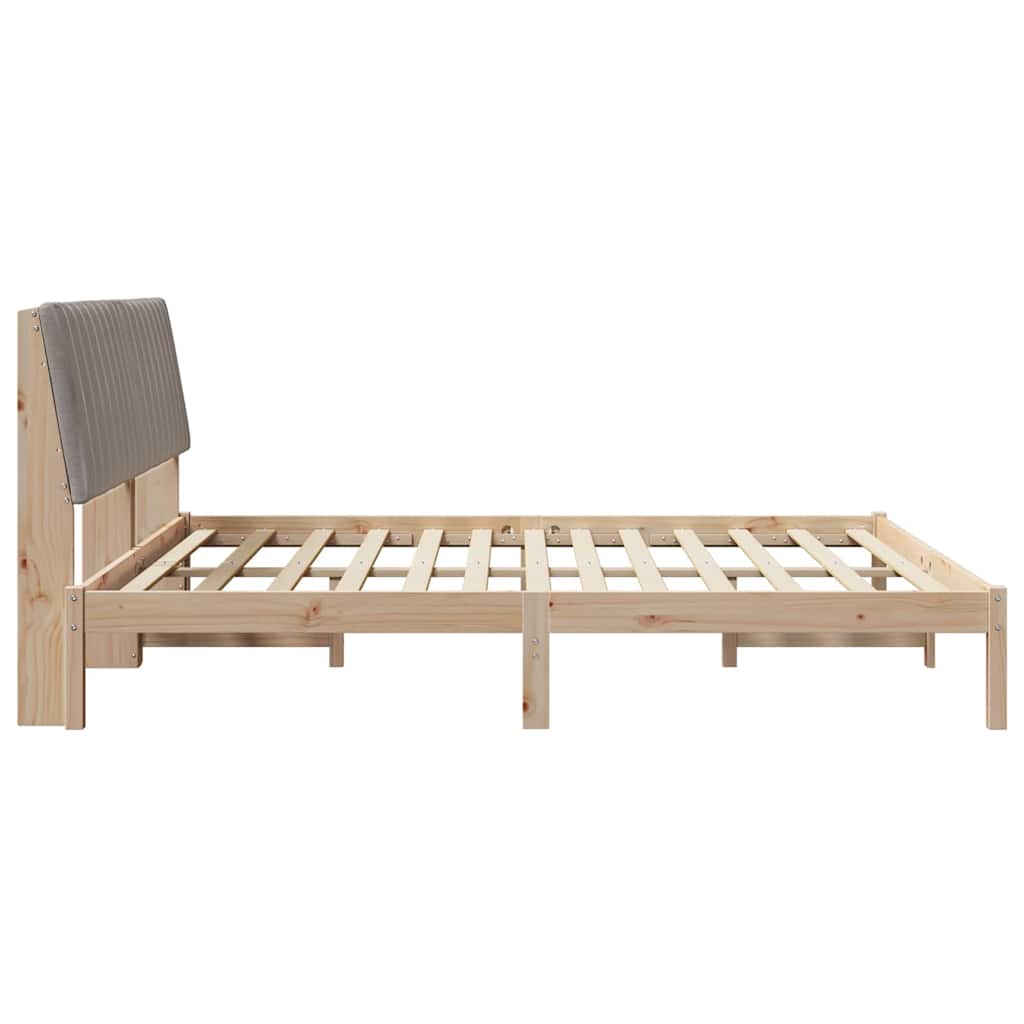 Cadre de lit avec tête de lit Marron 180 x 200 cm Pin massif - XIOS