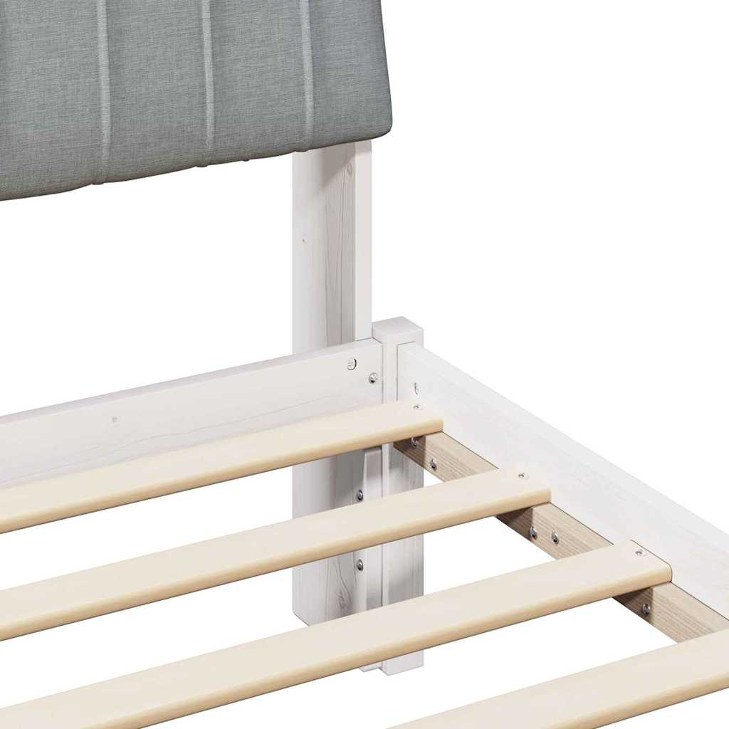 Cadre de lit Gris clair 180 x 200 cm Pin massif - XIOS