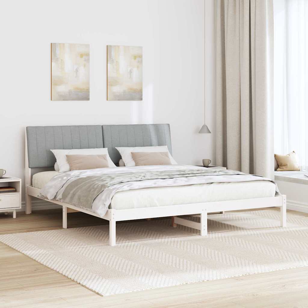 Cadre de lit Gris clair 180 x 200 cm Pin massif - XIOS