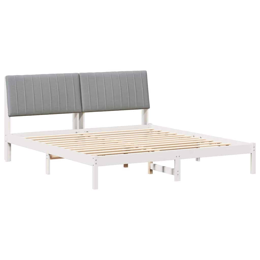 Cadre de lit Gris clair 180 x 200 cm Pin massif - XIOS