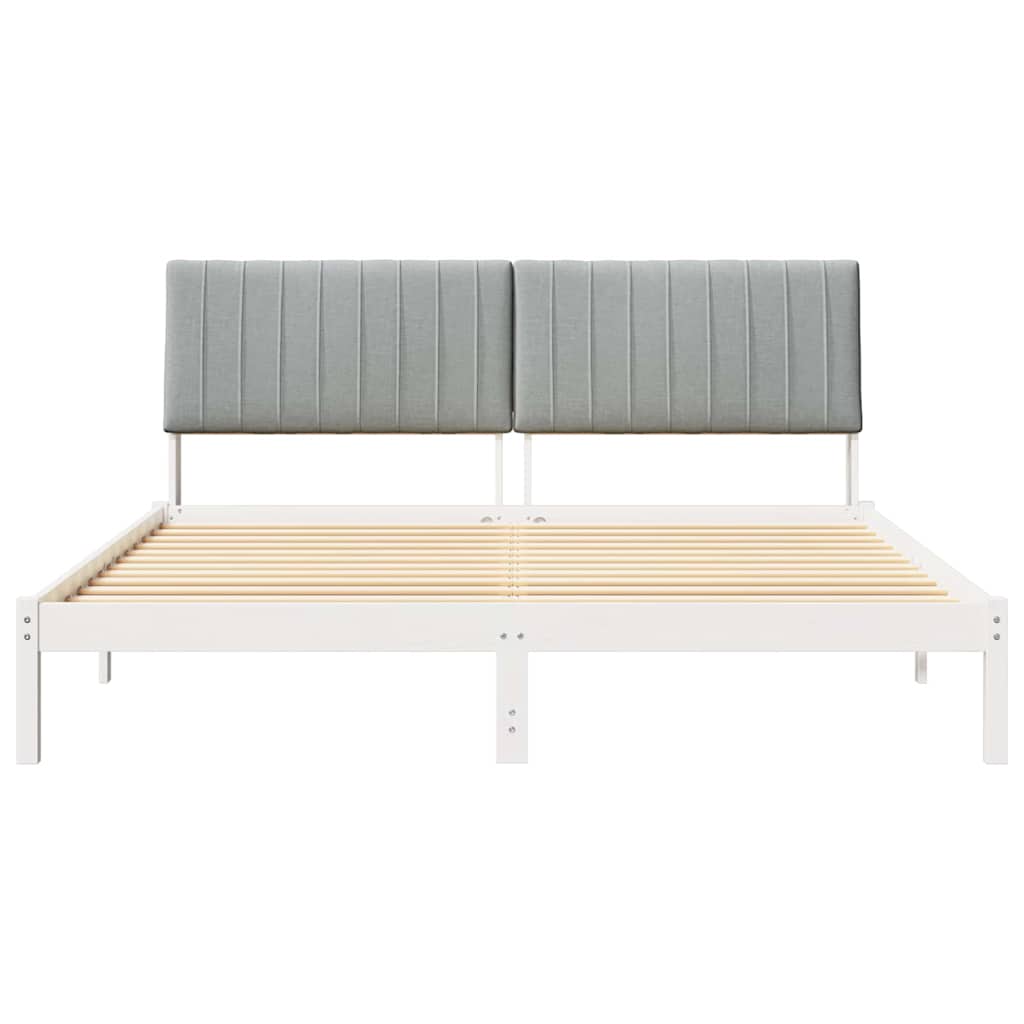 Cadre de lit Gris clair 180 x 200 cm Pin massif - XIOS