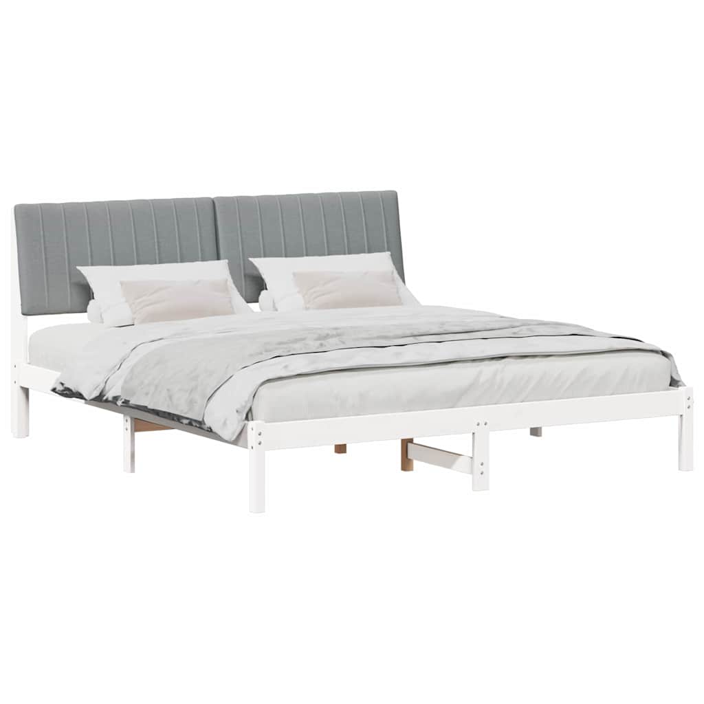 Cadre de lit Gris clair 180 x 200 cm Pin massif - XIOS