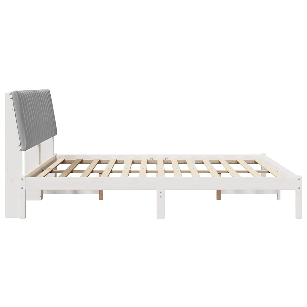 Cadre de lit Gris clair 180 x 200 cm Pin massif - XIOS