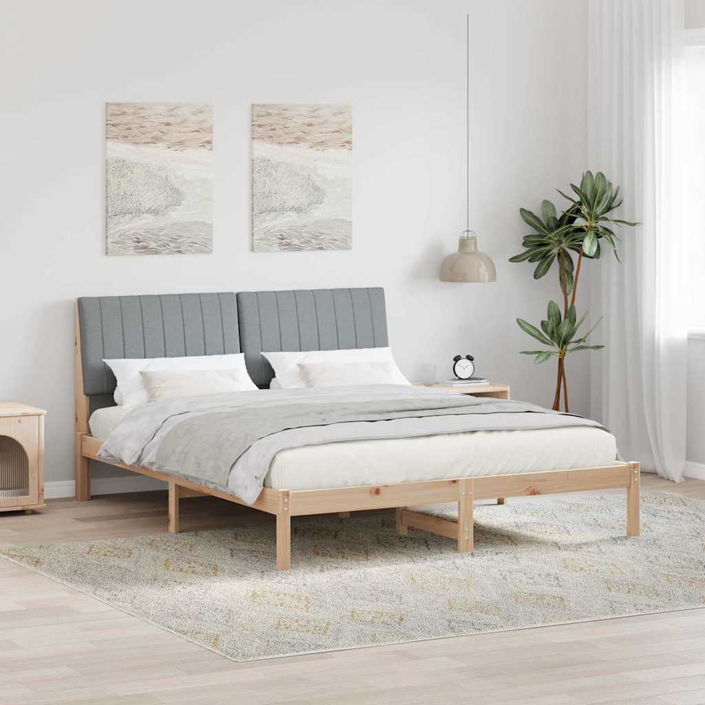 Cadre de lit avec tête de lit Marron 160 x 200 cm Pin massif - XIOS