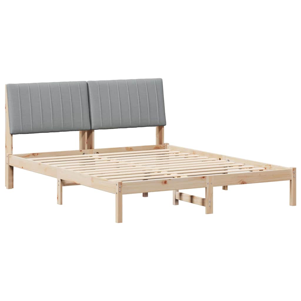 Cadre de lit avec tête de lit Marron 160 x 200 cm Pin massif - XIOS