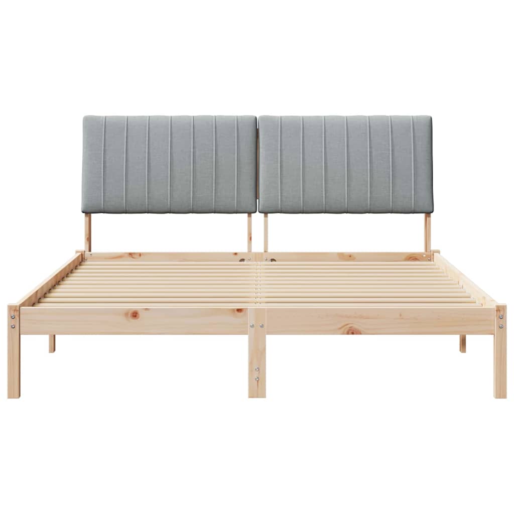 Cadre de lit avec tête de lit Marron 160 x 200 cm Pin massif - XIOS