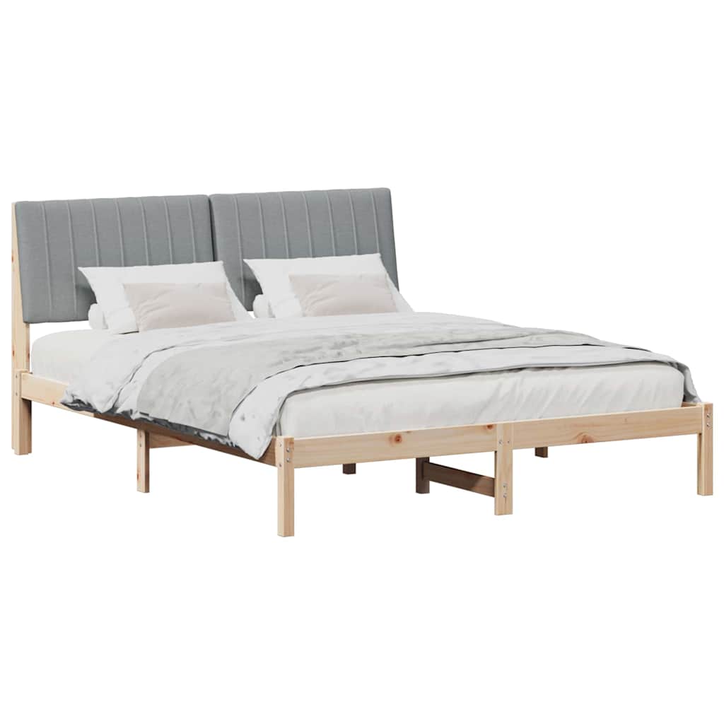 Cadre de lit avec tête de lit Marron 160 x 200 cm Pin massif - XIOS