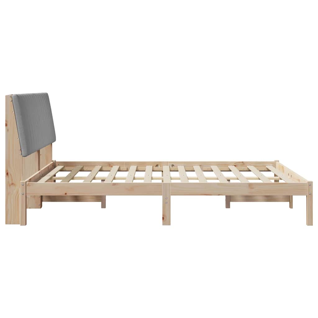 Cadre de lit avec tête de lit Marron 160 x 200 cm Pin massif - XIOS