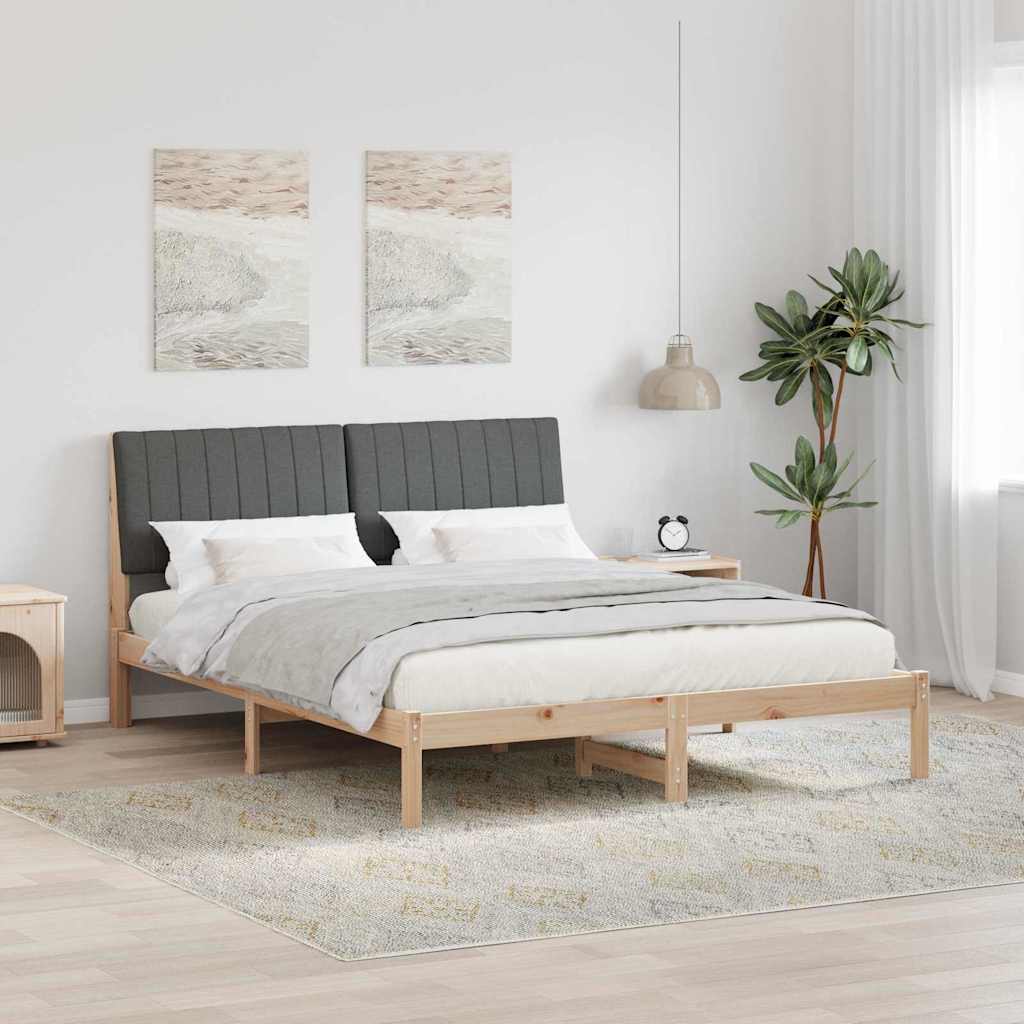 Cadre de lit avec tête de lit Marron 160 x 200 cm Pin massif - XIOS