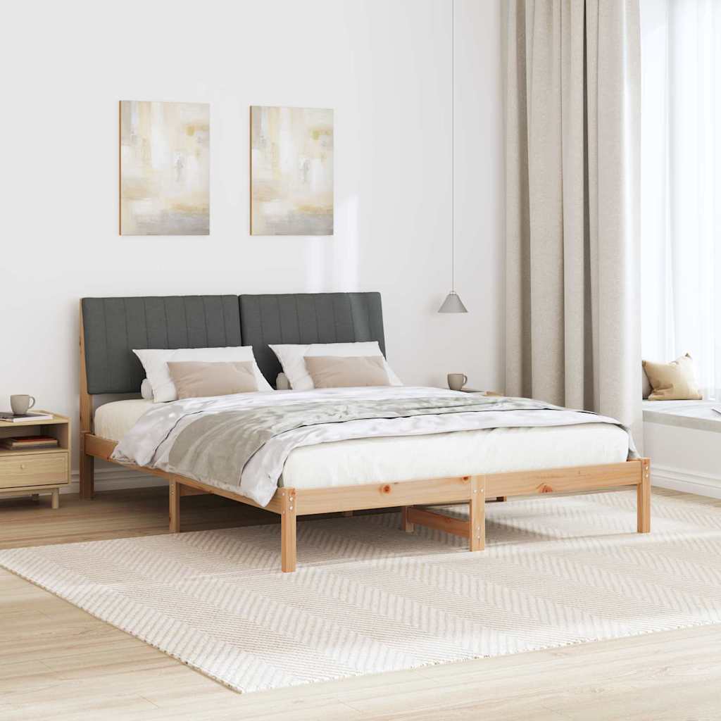 Cadre de lit avec tête de lit Marron 160 x 200 cm Pin massif - XIOS