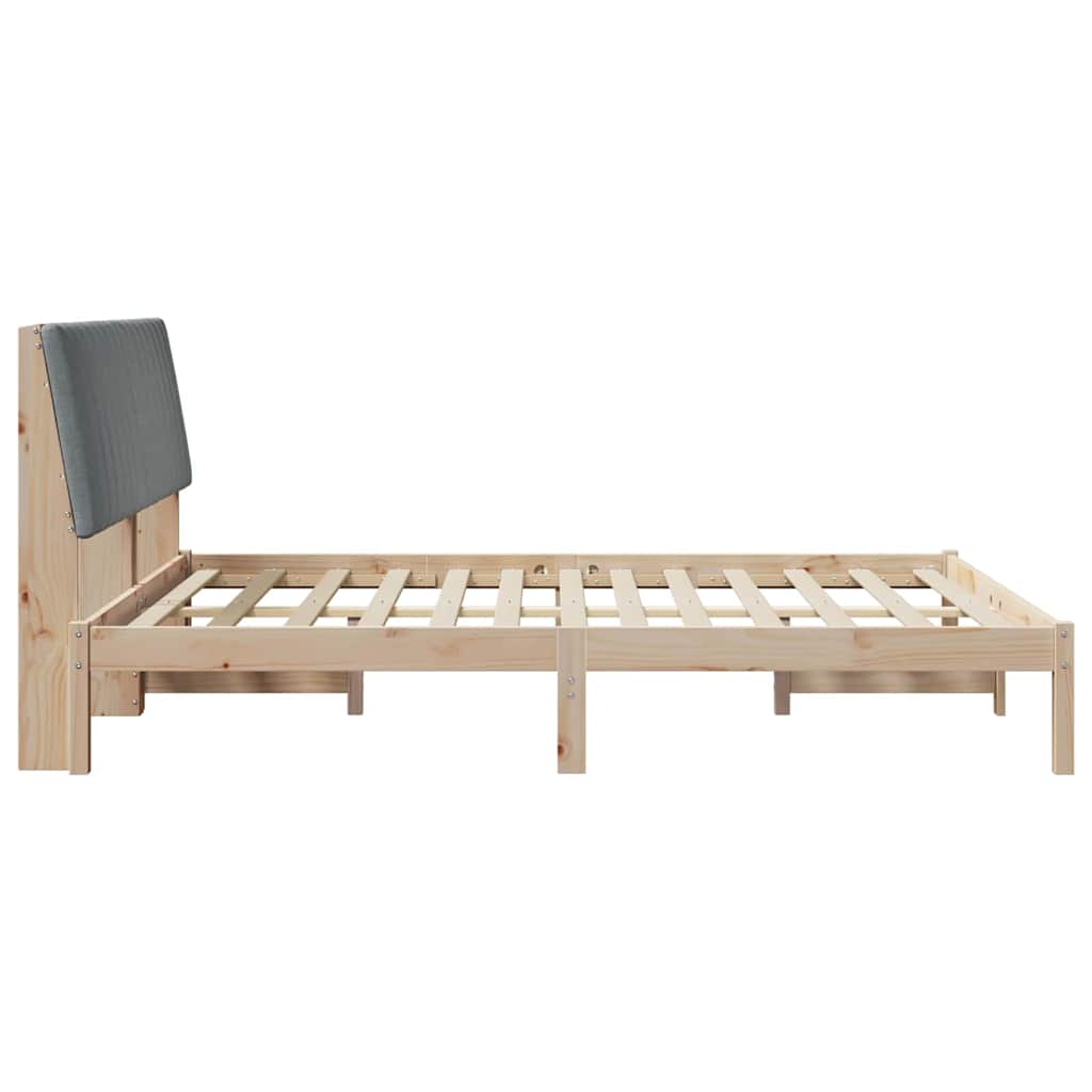 Cadre de lit avec tête de lit Marron 160 x 200 cm Pin massif - XIOS