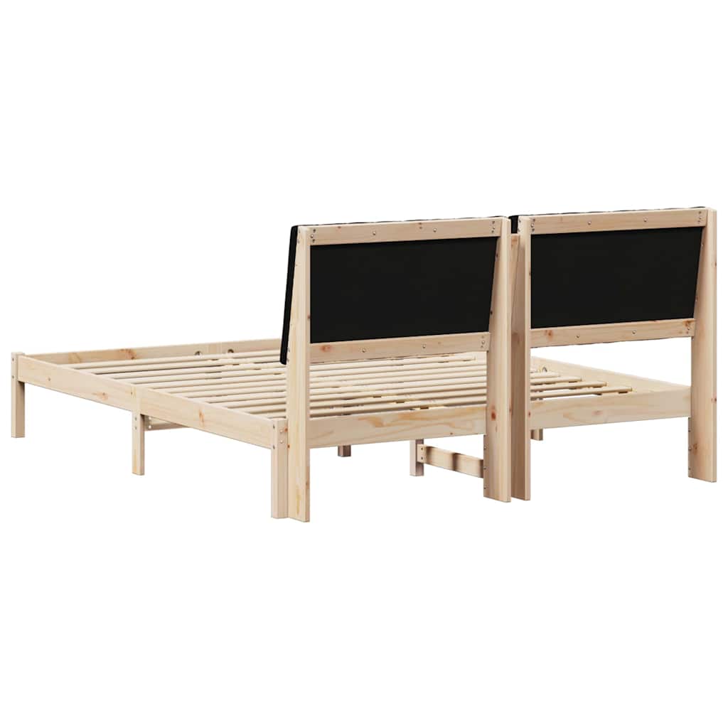 Cadre de lit avec tête de lit Marron 160 x 200 cm Pin massif - XIOS