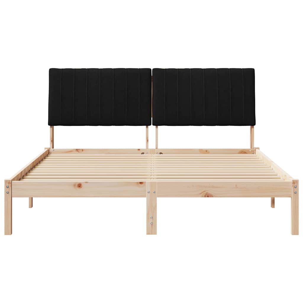 Cadre de lit avec tête de lit Marron 160 x 200 cm Pin massif - XIOS