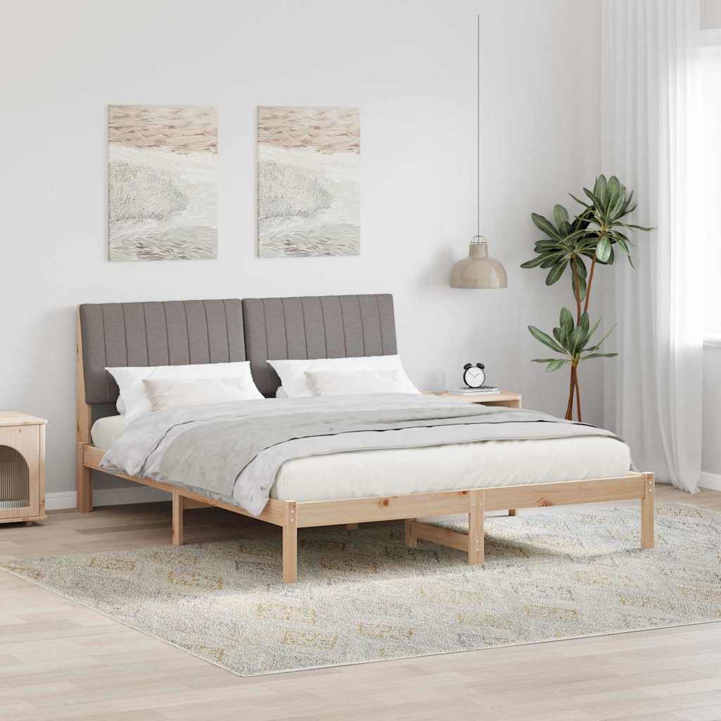 Cadre de lit avec tête de lit Marron 160 x 200 cm Pin massif - XIOS