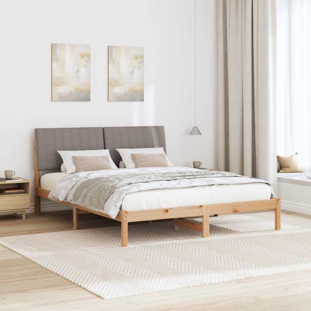 Cadre de lit avec tête de lit Marron 160 x 200 cm Pin massif - XIOS