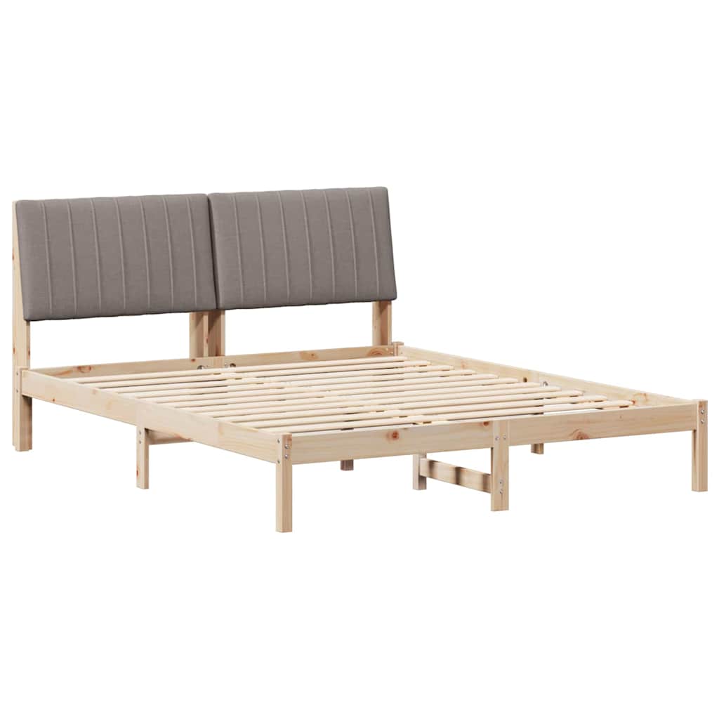 Cadre de lit avec tête de lit Marron 160 x 200 cm Pin massif - XIOS