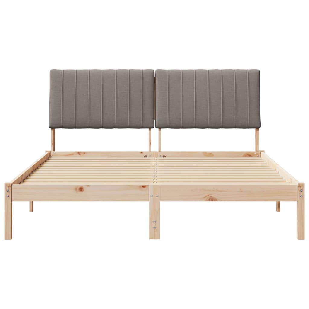 Cadre de lit avec tête de lit Marron 160 x 200 cm Pin massif - XIOS