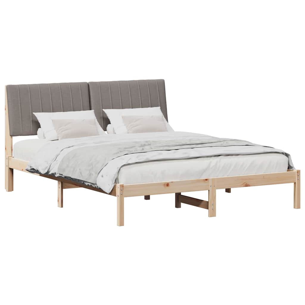 Cadre de lit avec tête de lit Marron 160 x 200 cm Pin massif - XIOS