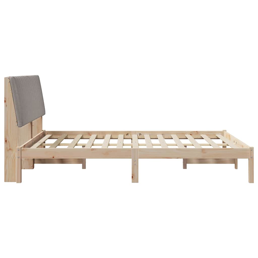 Cadre de lit avec tête de lit Marron 160 x 200 cm Pin massif - XIOS