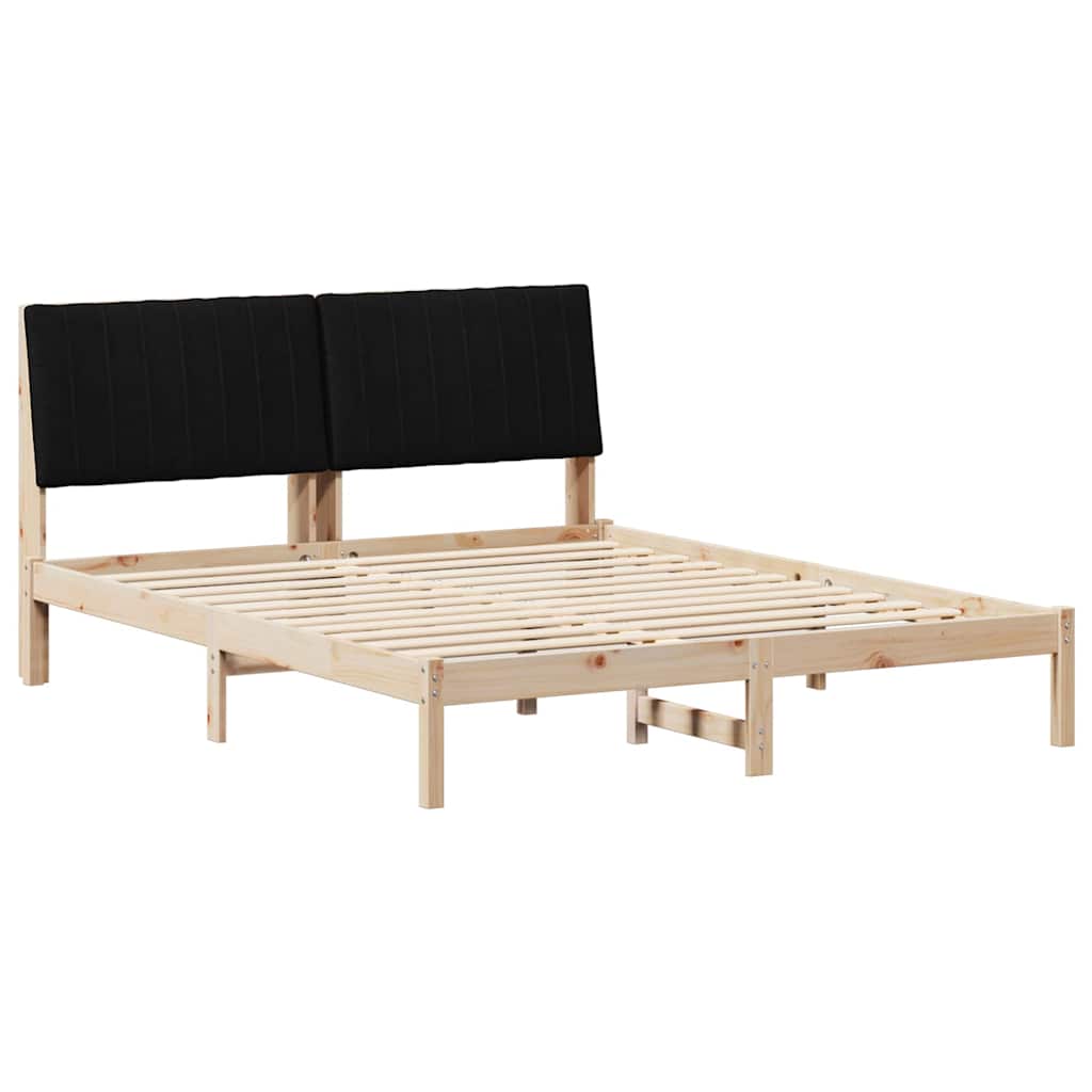 Cadre de lit avec tête de lit Marron 150 x 200 cm Pin massif