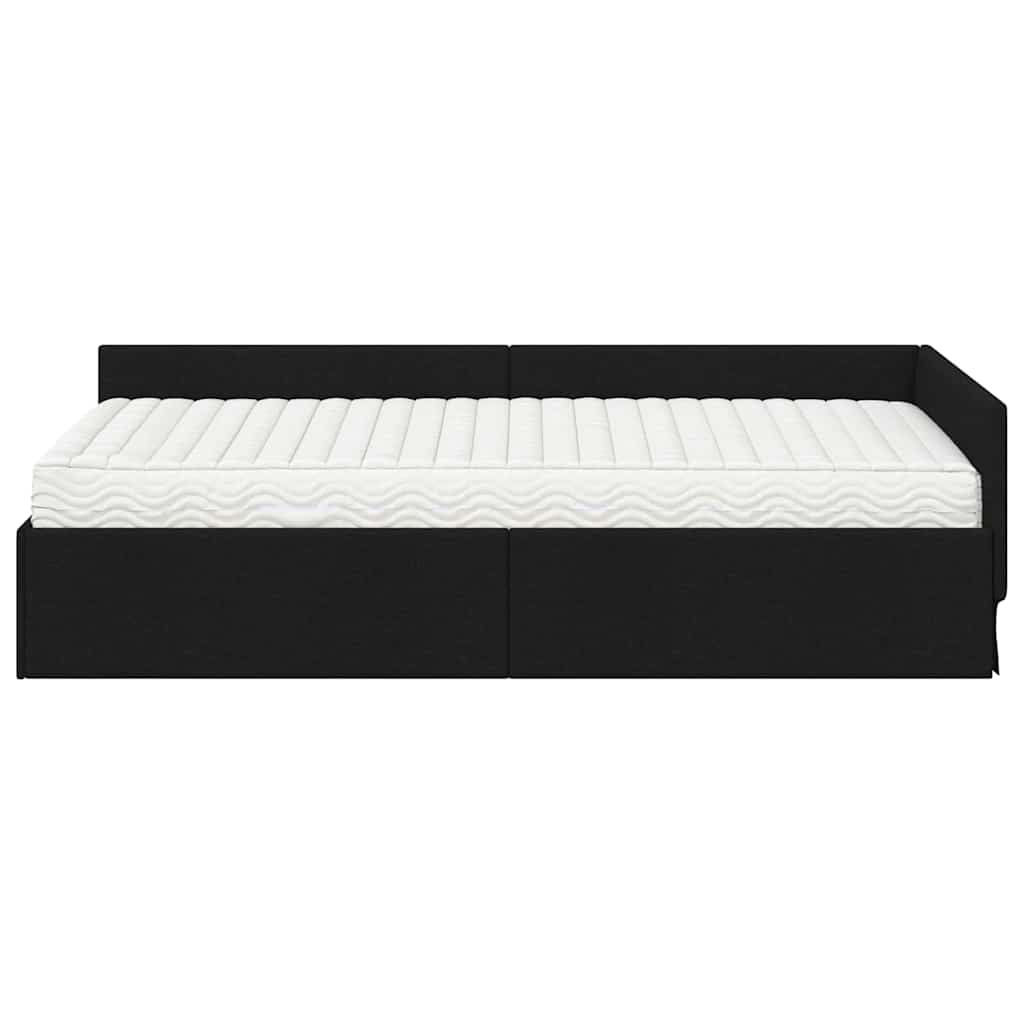 Cadre de lit d'angle avec matelas Autre 2 pcs Vert tissu - XIOS