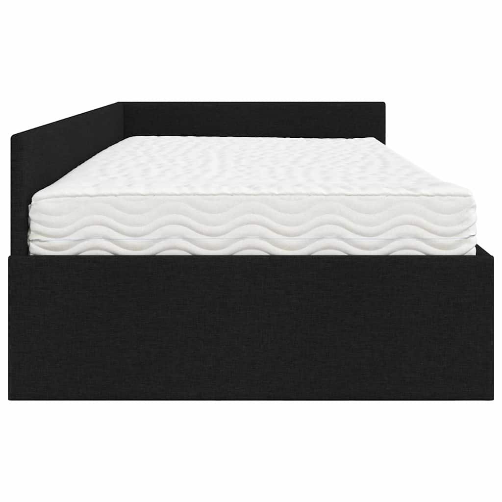 Cadre de lit d'angle avec matelas Autre 2 pcs Vert tissu - XIOS