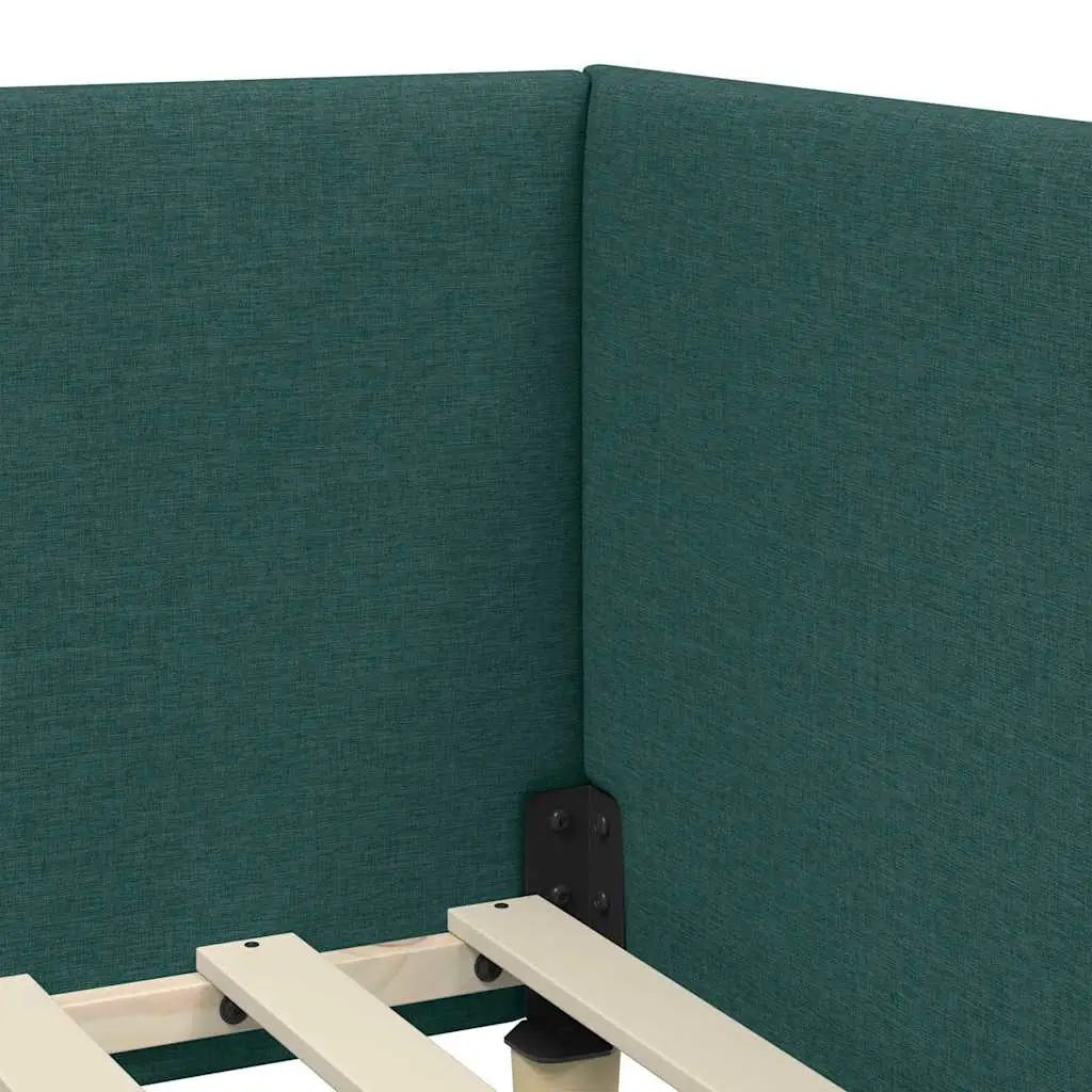 Cadre de lit d’angle avec matelas 2 pc Vert foncé 90 x 190 cm - XIOS