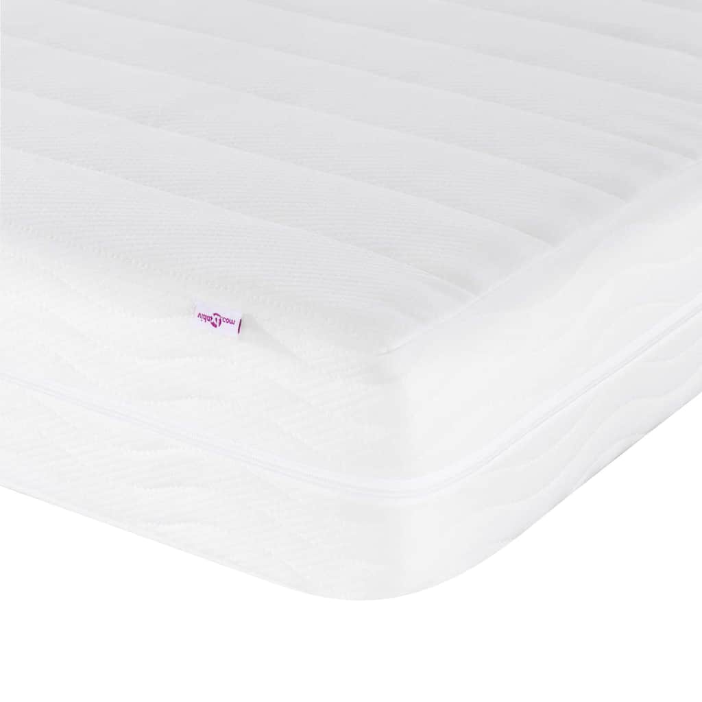 Cadre de lit d'angle avec matelas Crème 100 x 200 cm Velours - XIOS