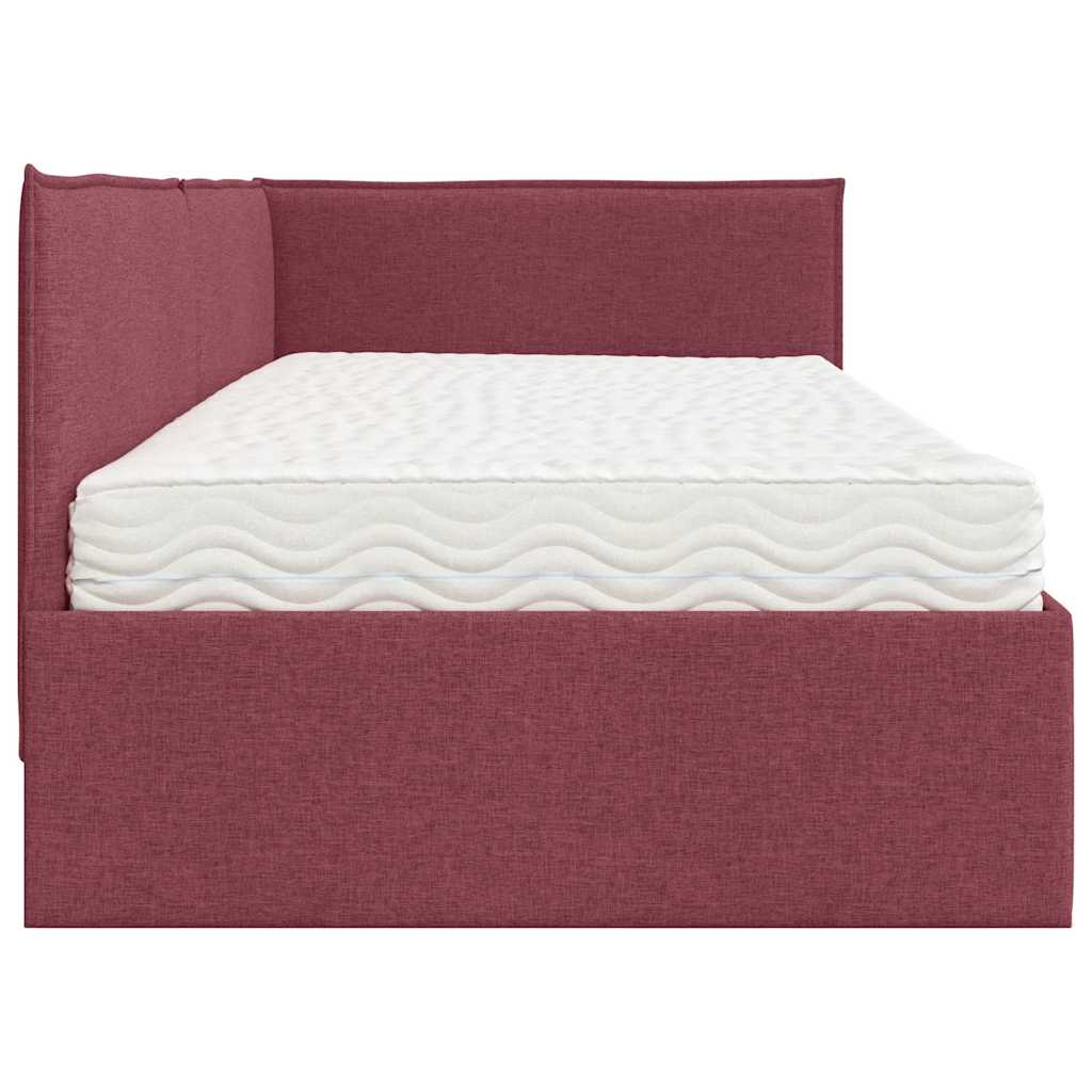 Cadre de lit d'angle avec matelas 2 pcs Gris Velours - XIOS