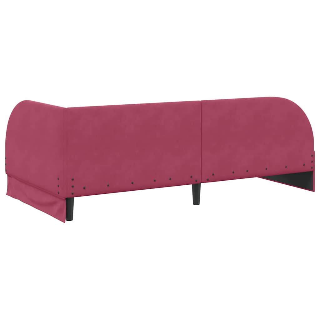 Cadre de lit d'angle avec matelas 2 pcs Vert Velours - XIOS