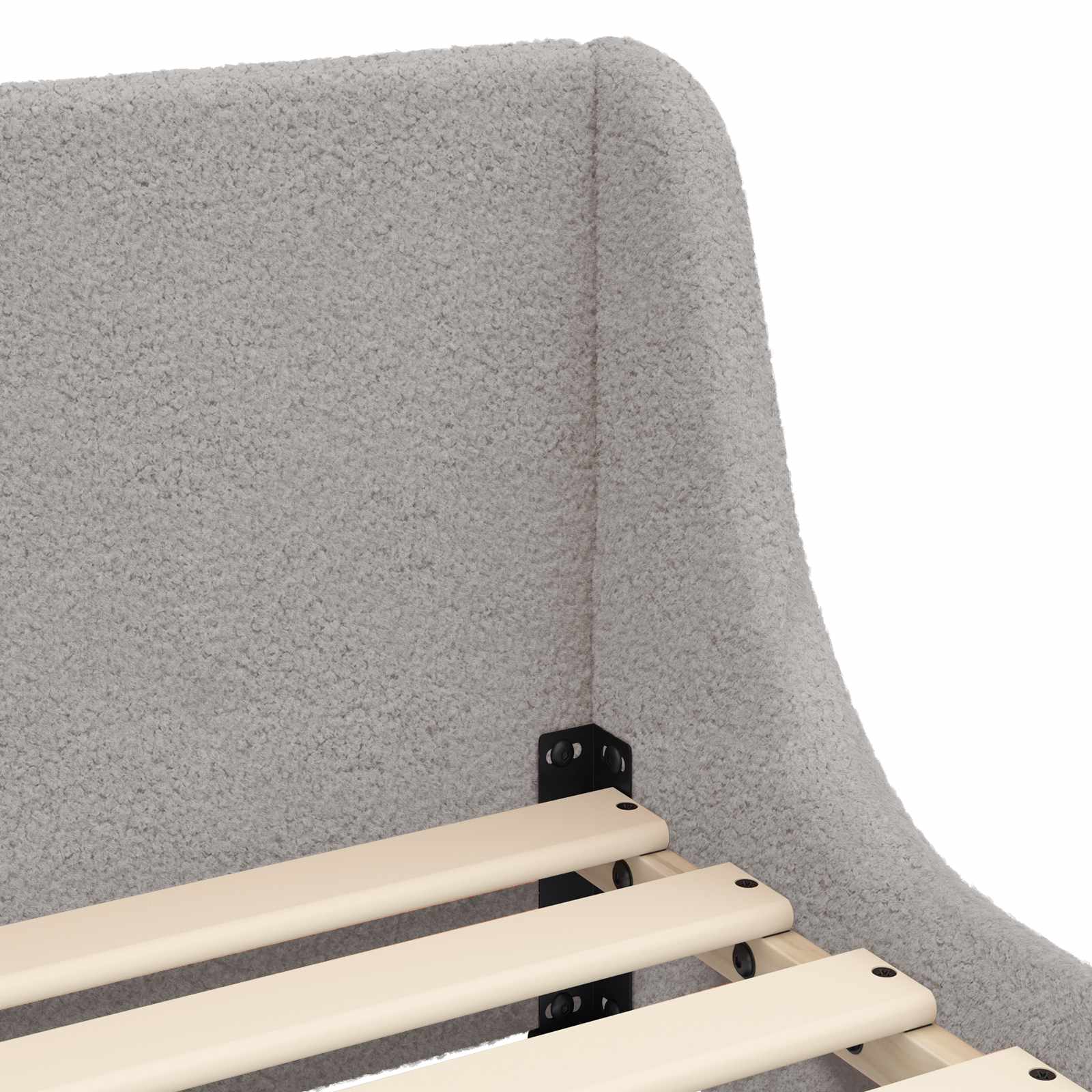 Cadre de lit pour enfants avec tête de lit Gris clair 90x190 cm