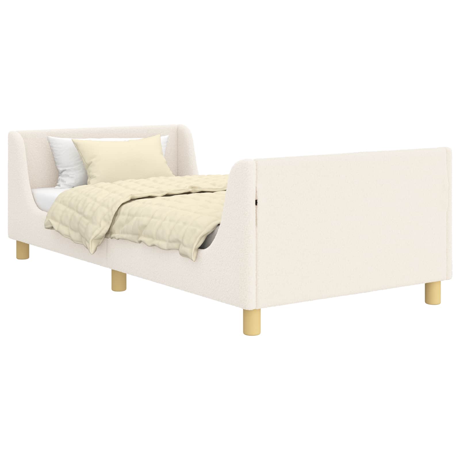 Cadre de lit pour enfants avec tête de lit Crème 90 x 200 cm - XIOS