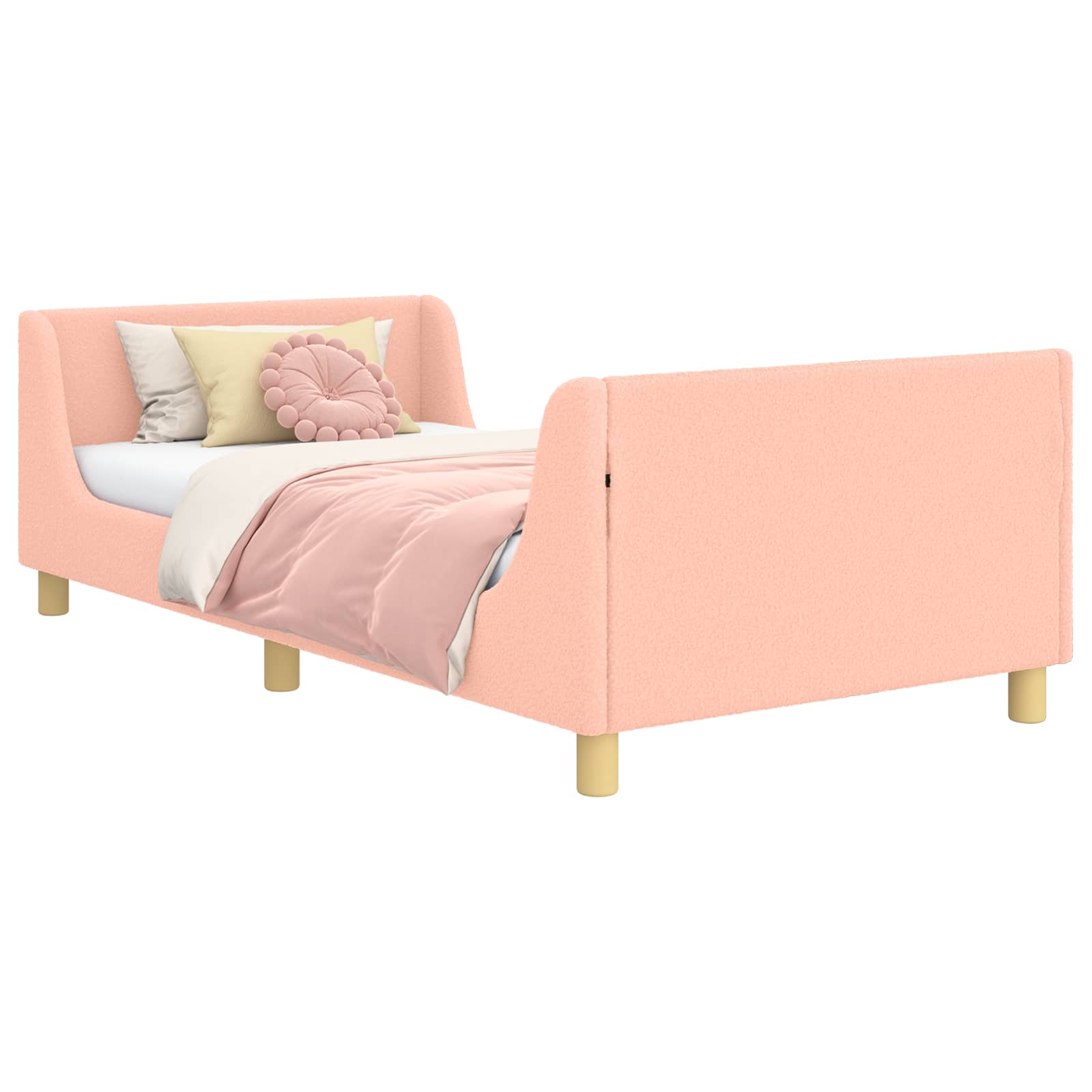 Cadre de lit pour enfants avec tête de lit Rose 90 x 200 cm - XIOS