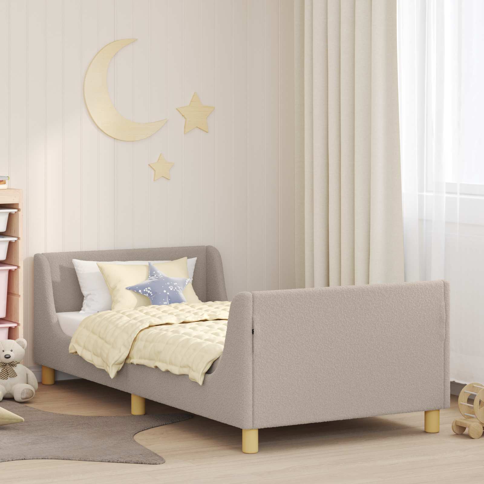 Cadre de lit pour enfants avec tête de lit Gris clair - XIOS