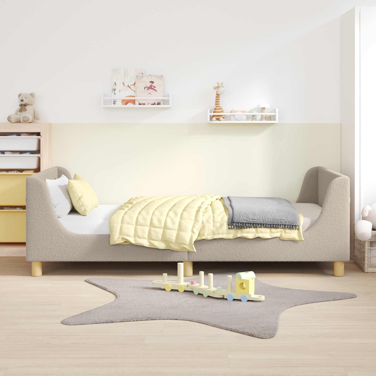 Cadre de lit pour enfants avec tête de lit Gris clair - XIOS