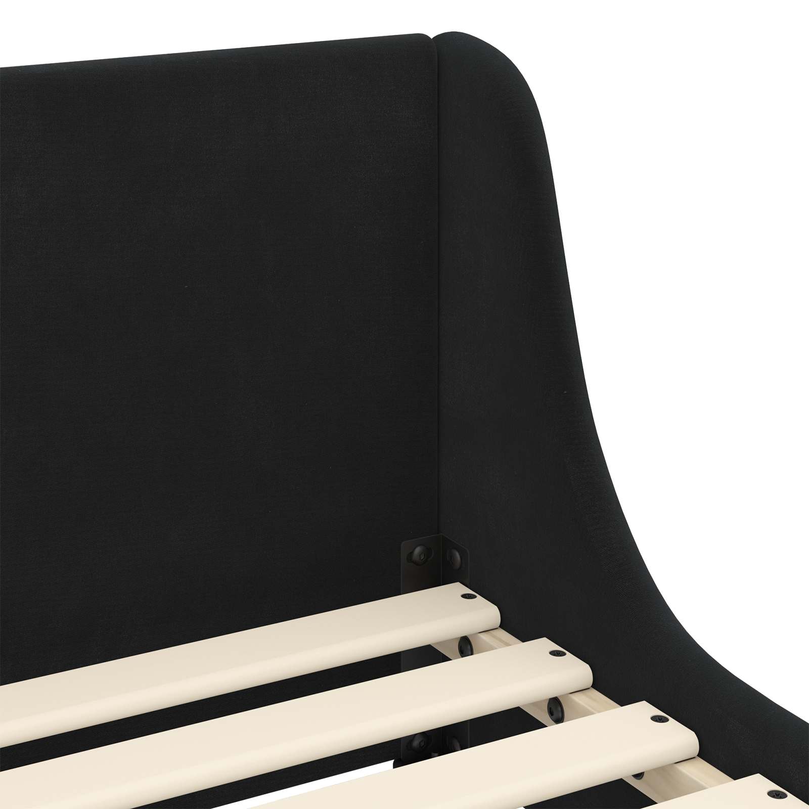 Cadre de lit pour enfants avec tête de lit Noir 90 x 200 cm - XIOS
