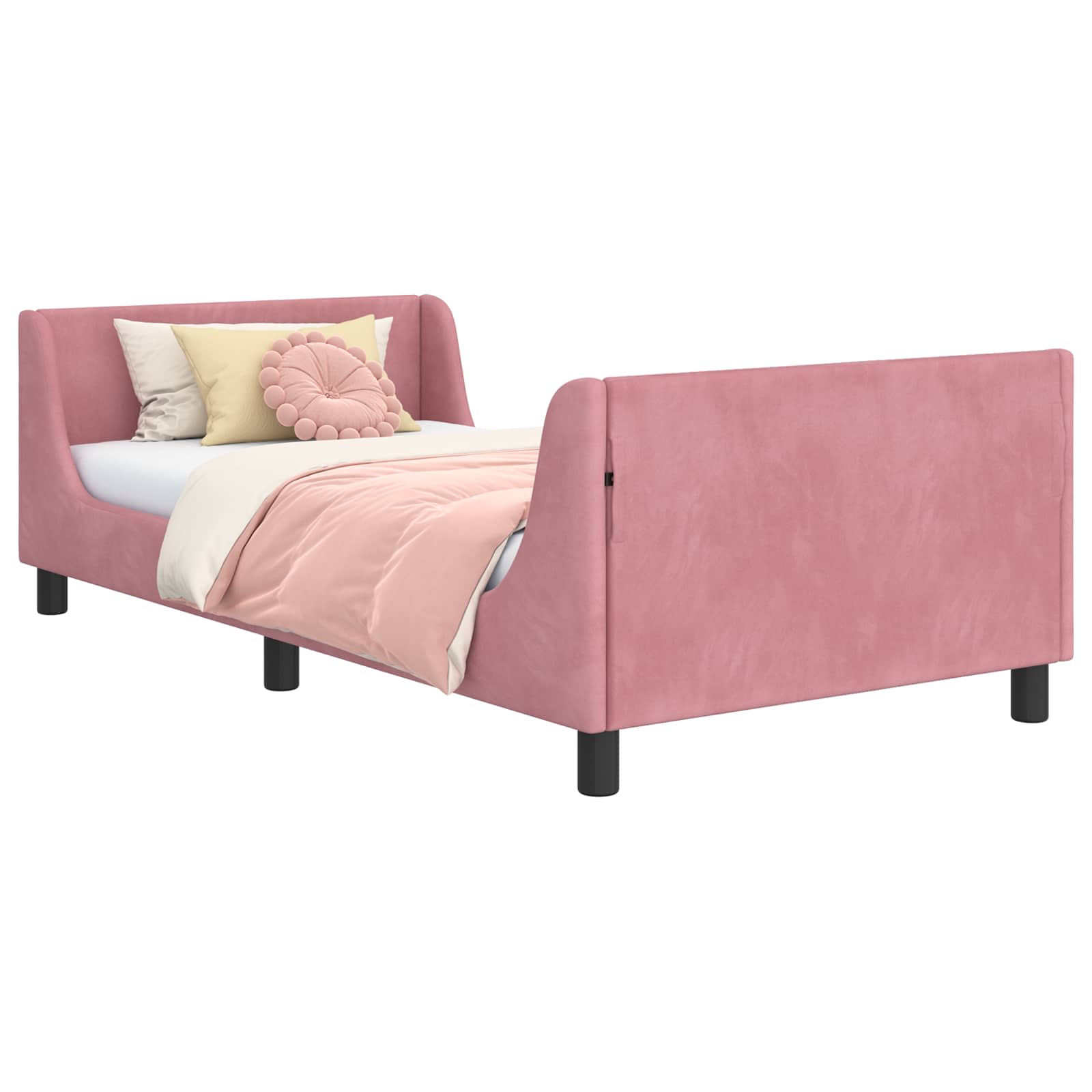 Cadre de lit pour enfants avec tête de lit Rose 90 x 200 cm - XIOS