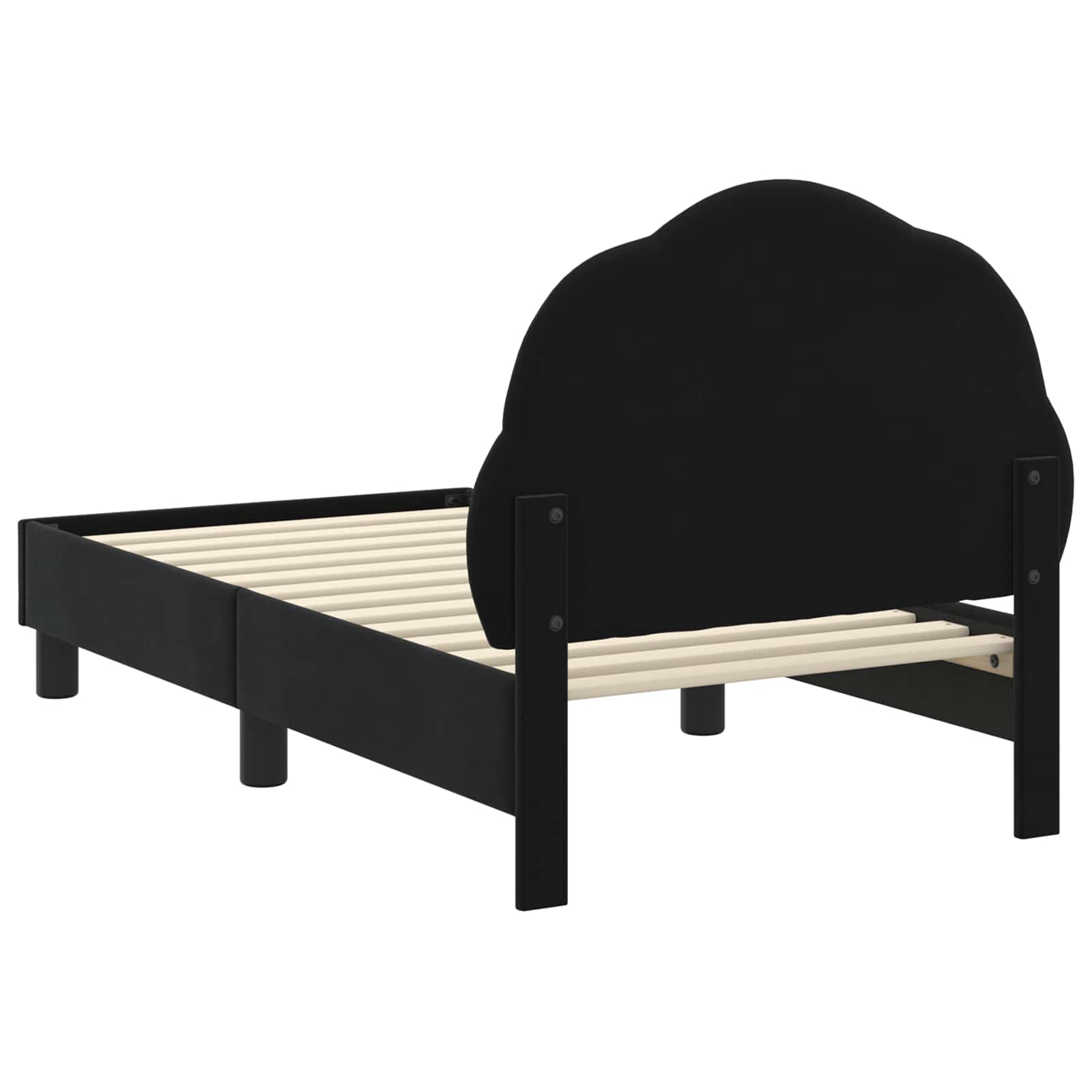 Cadre de lit pour tout-petit avec tête de lit Noir 70 x 140 cm - XIOS