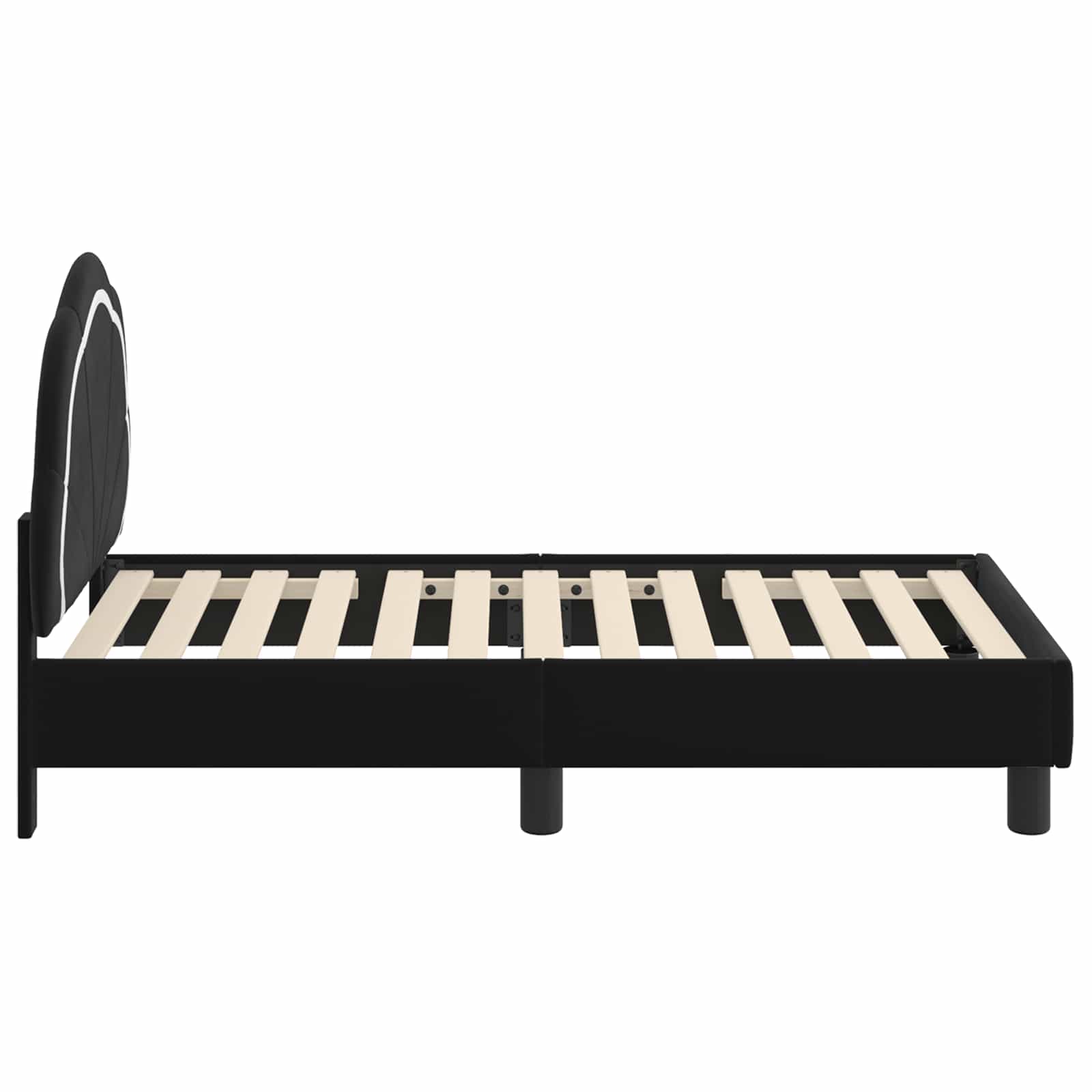 Cadre de lit pour tout-petit avec tête de lit Noir 70 x 140 cm - XIOS