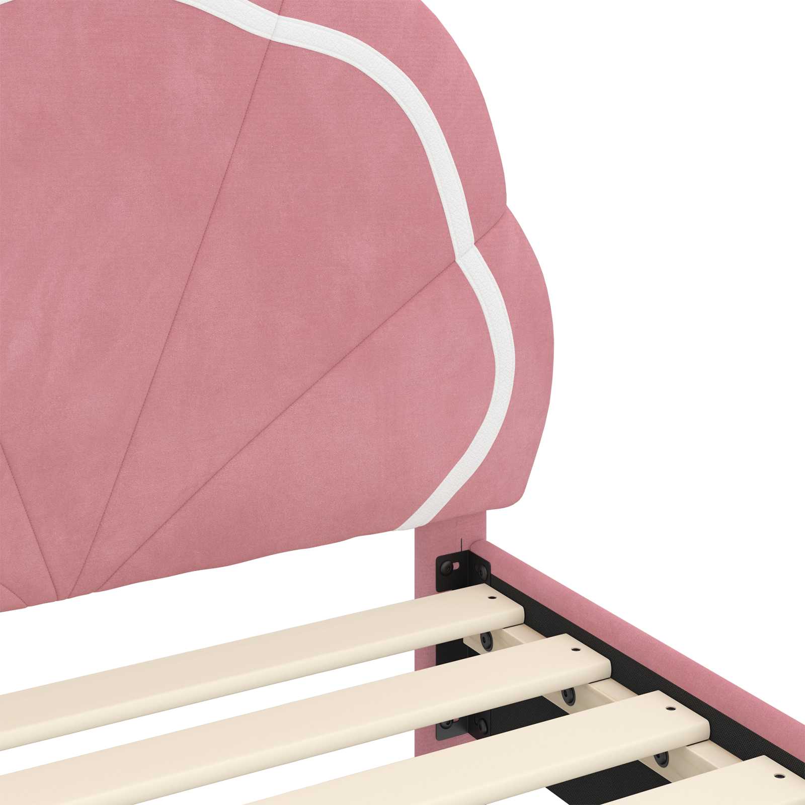 Cadre de lit pour tout-petit avec tête de lit Rose 70 x 140 cm - XIOS