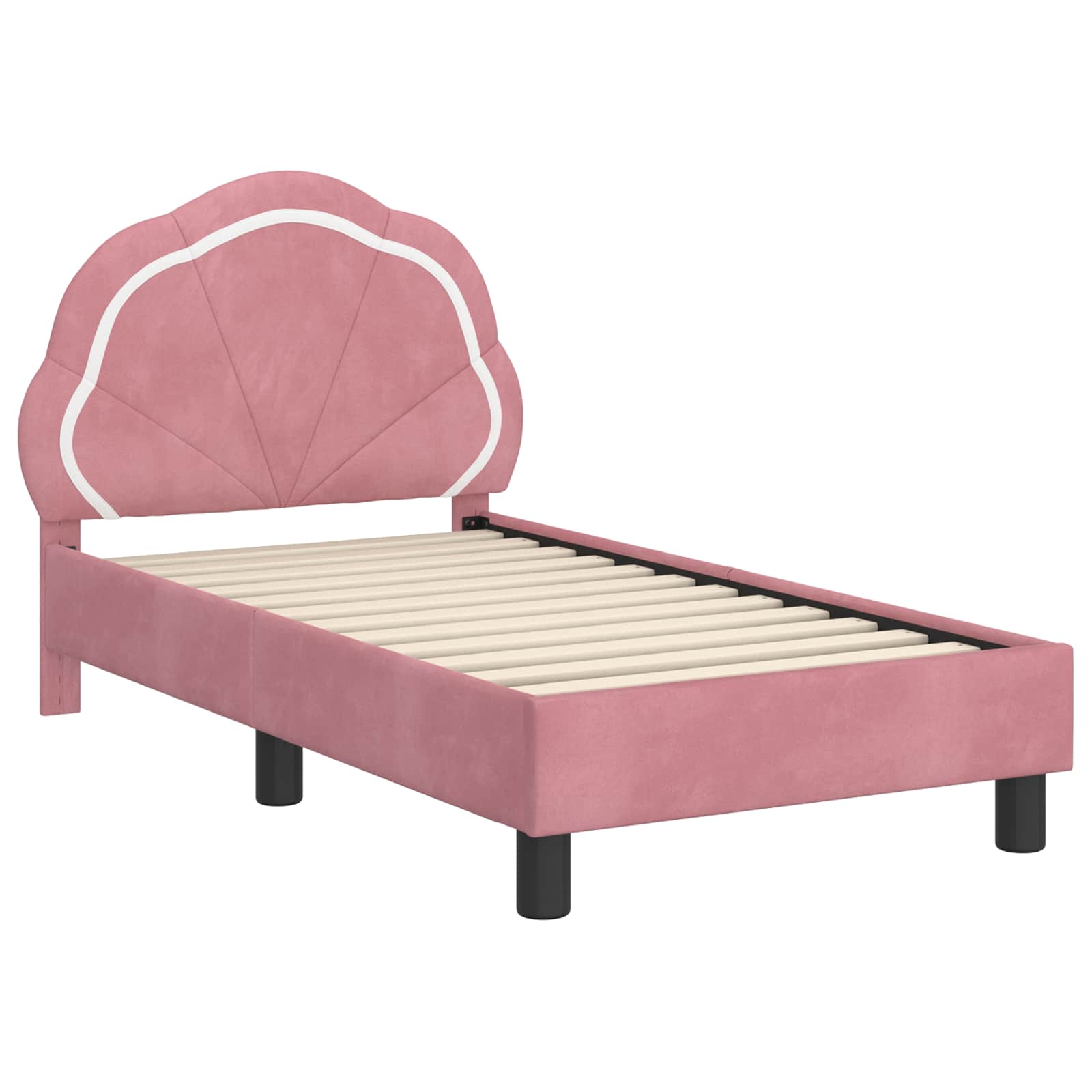 Cadre de lit pour tout-petit avec tête de lit Rose 70 x 140 cm - XIOS