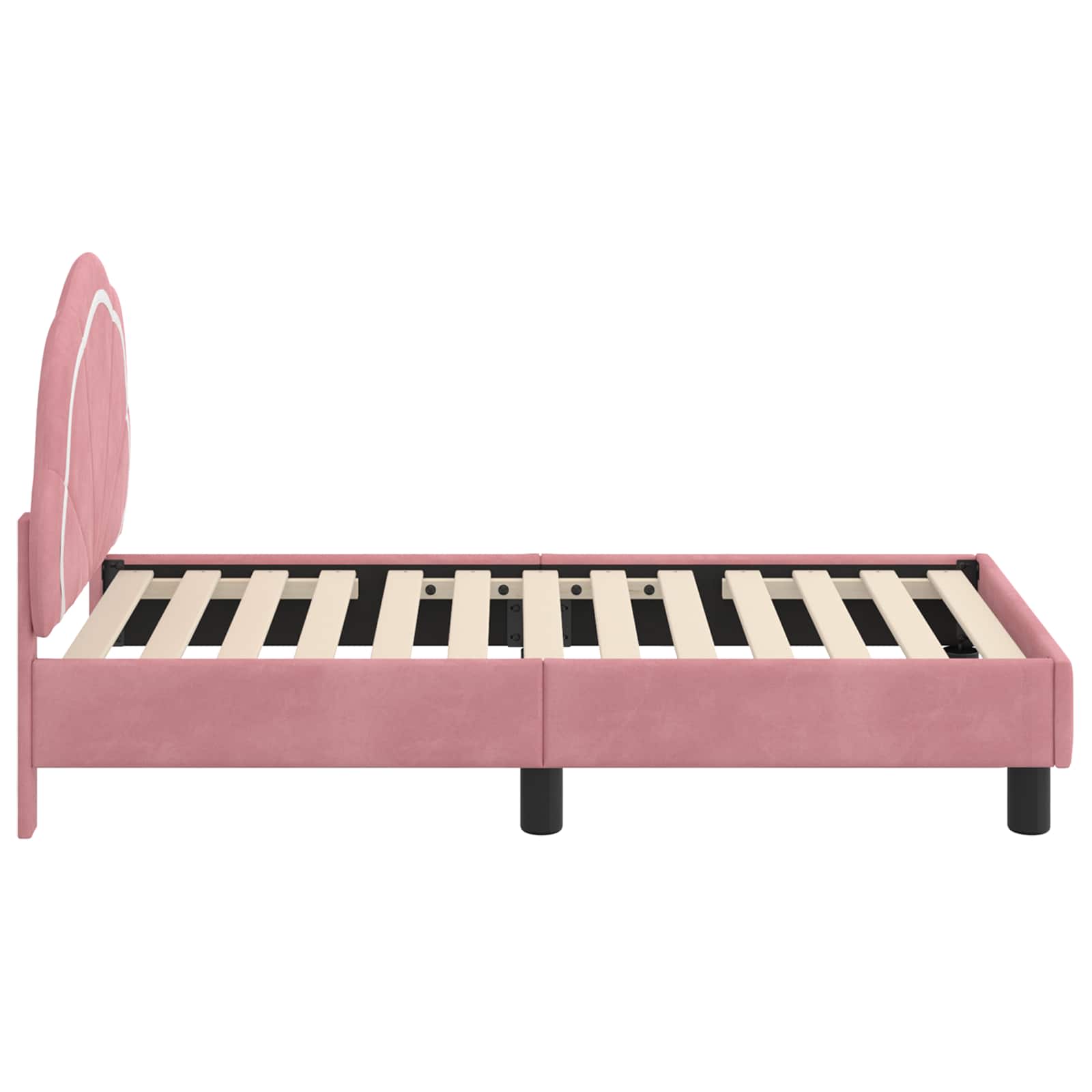 Cadre de lit pour tout-petit avec tête de lit Rose 70 x 140 cm - XIOS