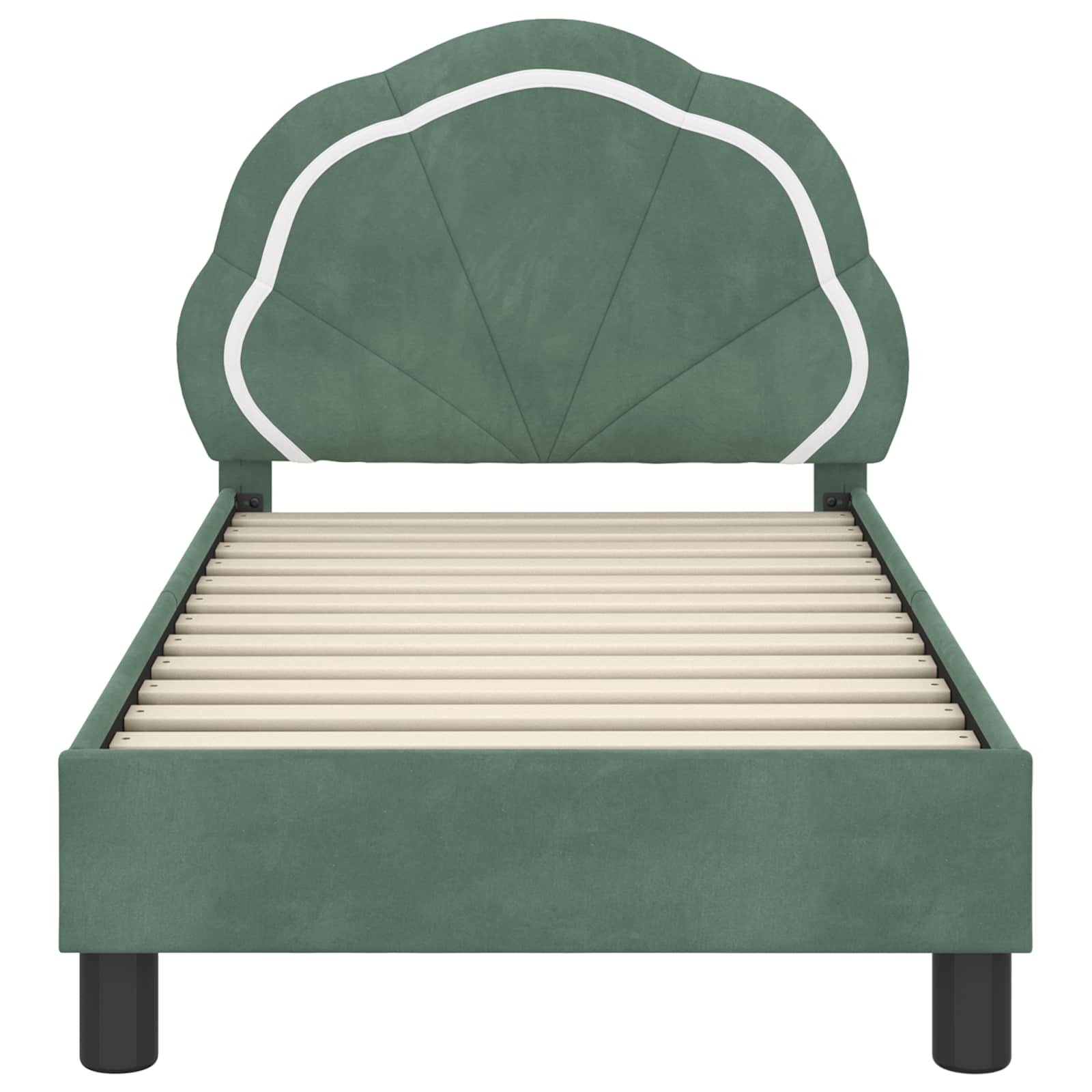 Cadre de lit pour tout-petit avec tête de lit Vert Mer - XIOS