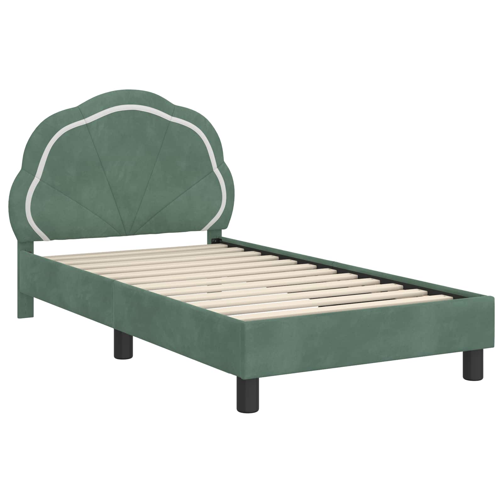 Cadre de lit pour enfants avec tête de lit Vert Mer 80 x 160 cm - XIOS