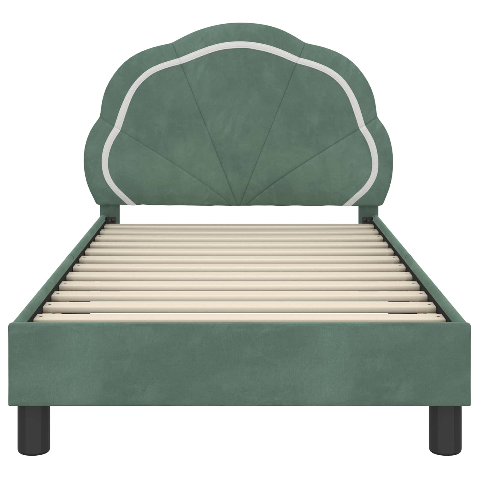 Cadre de lit pour enfants avec tête de lit Vert Mer 80 x 160 cm - XIOS